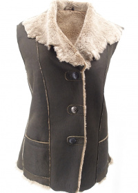 STOICHART LEDER Damen Lammfell-Gilet